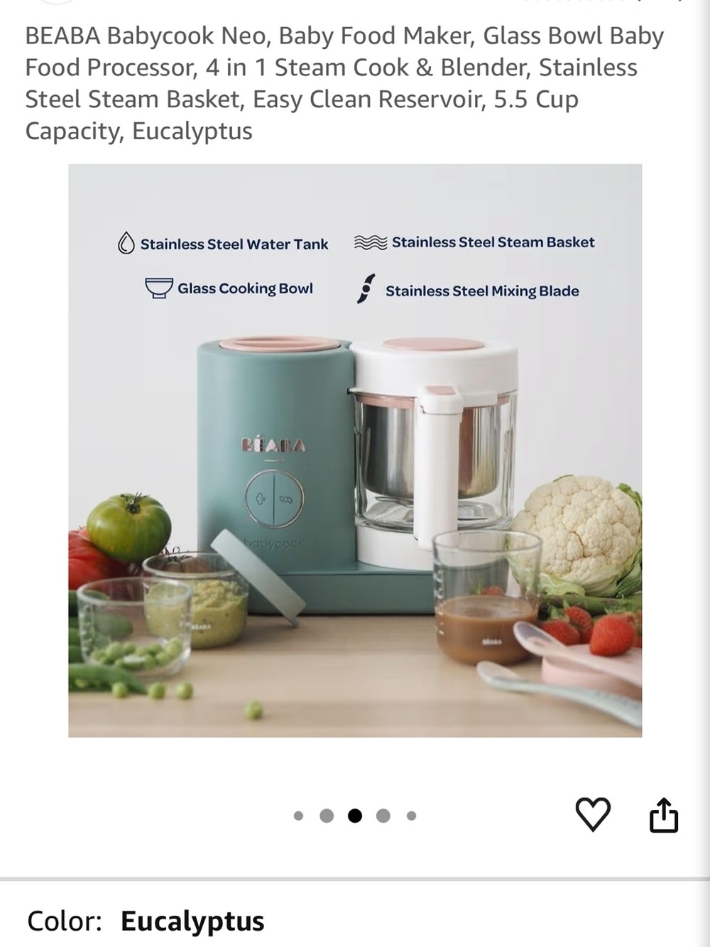 Beaba neo babycook baby food maker - Picture 2 of 9